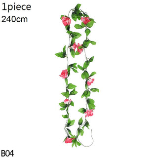 Wisteria Artificial Flower Vine Ivy Leaf Garland Silk Rose Flowers Rattan String Vine Wedding Arch Flower Home Garden Decoration ALODIA STORE