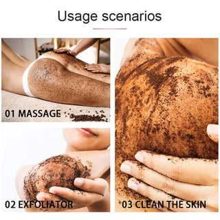 250g Arabica Coffee Body Scrub Cream Dry Dead Skin Exfoliating Polish Paste Anti Cellulite Stretch Mark Deep Cleansing ALODIA STORE