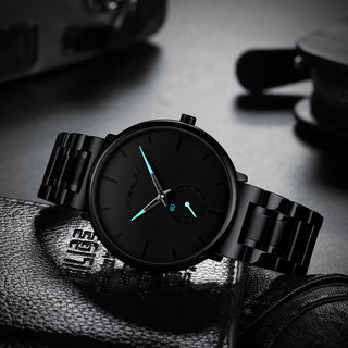 CRRJU Mens Watches Stainless Steel Men's Wrist Watch Casual Luxury Waterproof Sport Watch for Men Quartz Watch Relogio Masculino ALODIA STORE