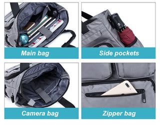 Multifunction Men Handbag Waterproof Men's Handbag Large Crossbody Shoulder Bags Business Office Messenger Bag Back Pack XA668C ALODIA STORE