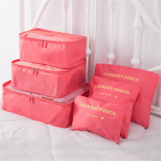 6Pcs/Set Travel Bag Men And women Packing Cubes Unisex Travel Storage Bags Kit ALODIA STORE