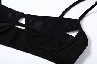 Ellolace Sexy See Through Lingerie Women Underwear Set Bra Set String Transparent Bandage Hollow Out Female Bra and Party Set ALODIA STORE