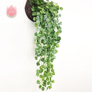 1Pc 230Cm Green Vine Silk Artificial Ivy Hanging Leaf Garland Plant Creeper Leaf Home Decor Wedding Bathroom Garden Decoration ALODIA STORE