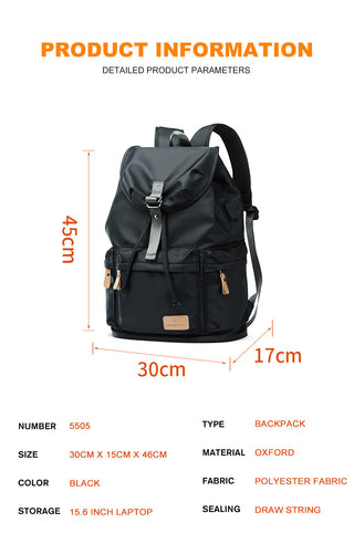 Backpack Unisex Vintage Casual Rucksack 17inch Laptop Backpack W/ USB Charging Port Schoolbag Student Mochia ALODIA STORE