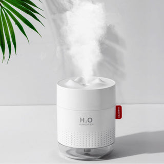 White Snow Mountain Humidifier 500ML Ultrasonic USB Aroma Air Diffuser Soothing Light Aromatherapy Humidificador Home Difusor ALODIA STORE