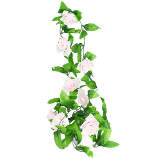 Wisteria Artificial Flower Vine Ivy Leaf Garland Silk Rose Flowers Rattan String Vine Wedding Arch Flower Home Garden Decoration ALODIA STORE