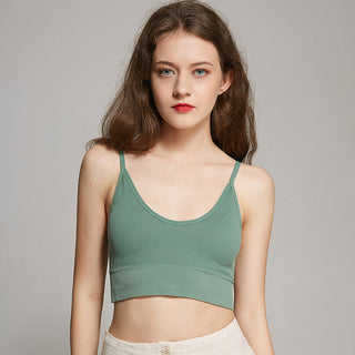 Women Sexy Crop Tops Tube Top Female Streetwear Sleeveless Camis Seamless Sports Lingerie Tee Bra Crop Top Bandeau Top Tank ALODIA STORE
