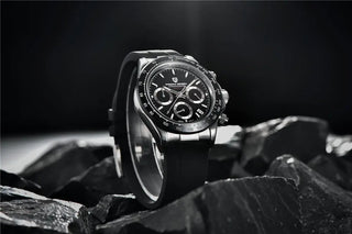 PAGANI DESIGN Top Brand New Rubber Strap Chronograph Watch Men Quartz Wristwatch Luxury Sapphire Glass Sports Watch Men Relogio ALODIA STORE