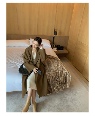 Elegant Long White Knitting Dress Women Winter V-Neck Long ALODIA STORE