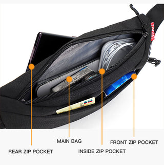 TINYAT Men Waist Bag Pack Purse Casual Large Phone Belt Bag Pouch Women's Canvas Travel Phone Bag Fanny Banana Bag Hip 4 Pockets ALODIA STORE