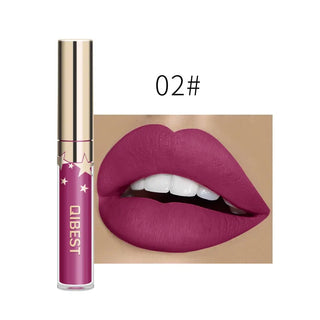 QIBEST Liquid Lipstick Waterproof Lipgloss 24 Color Lipgloss Lipstick Lips Makeup Cosmetic Long Lasting Lip Tint Lip Gloss Matte ALODIA STORE