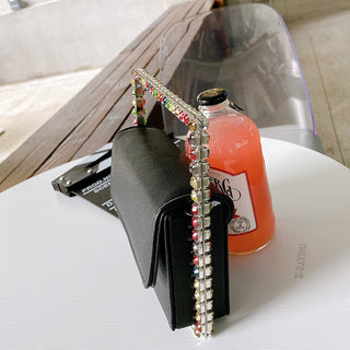 Luxury Colored Diamond Half Moon Women Purses and Handbags Evening Bag Serpentine Designer Party Clutch Bag Chic Wedding Bag ALODIA STORE
