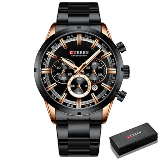 CURREN Men Watch Top Brand Luxury Sports Quartz Mens Watches Full Steel Waterproof Chronograph Wristwatch Men Relogio Masculino ALODIA STORE