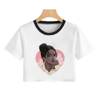Summer Fashion Harajuku Sexy Tank Crop Top White Femme Clothes Women Cute Flower Season Girl Printed Croptop Short Sleeve ALODIA STORE