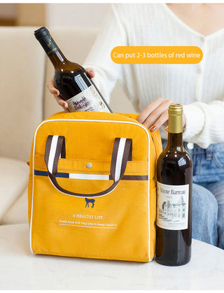 Women's Thermal Lunch Bag Drink Food Fresh Keeping Organizer Insulated Lunch Box Waterproof Picnic Portable Tote Accessories ALODIA STORE