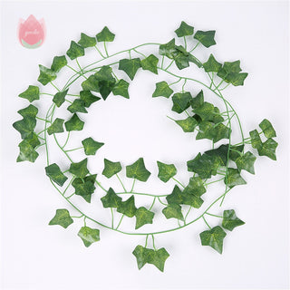 1Pc 230Cm Green Vine Silk Artificial Ivy Hanging Leaf Garland Plant Creeper Leaf Home Decor Wedding Bathroom Garden Decoration ALODIA STORE