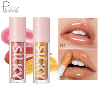 Pudaier 16 Colors Hydrating Lipstick For Lips Makeup Waterproof  Lipsticks Satin Glitter Lip Glaze Professional Lip Gloss ALODIA STORE