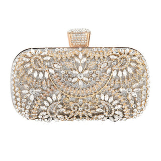 Diamond Evening Metal Clutch bag ALODIA STORE