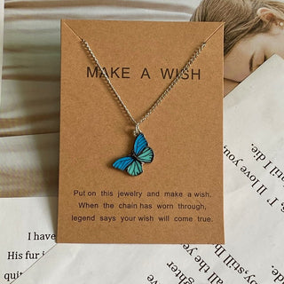 Fashion Women Necklace Korea Style New Butterfly Pendant Necklace Gift For Girl  Cute Lovely Neck Jewelry Wholesale Dropshipping ALODIA STORE
