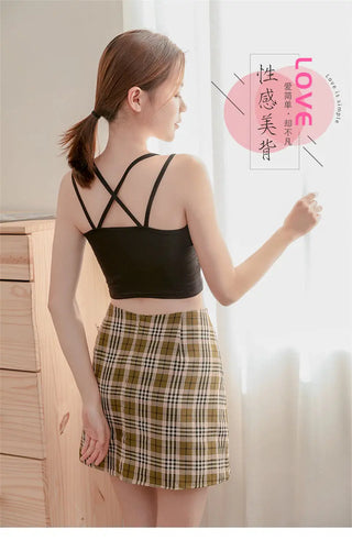 black crop top women summer sexy backless sleeveless spaghetti strap top women club party cami basic  top femme croptop tank top ALODIA STORE