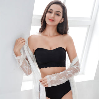 strapless sexy lingerie tube top bh bras for women plus size thinpadded bralette brassiere girl seamless wireless SML ALODIA STORE