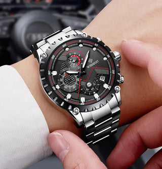 100%Original WISHDOIT Watch for Men TOP Brand Waterproof Sports Stainless Steel Chronograph 2022New Fashion Luxury wrist watches ALODIA STORE