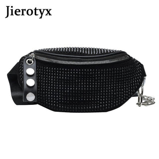 JIEROTYX Fashion Rhinestones Women waist bag ALODIA STORE