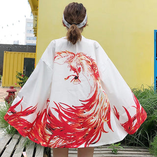 Haori Yukata Men Korean Samurai Japanese Kimono Traditional Clothing Vintage Crane Anime Kimono Beach Girls Cosplay Dress Shirts ALODIA STORE