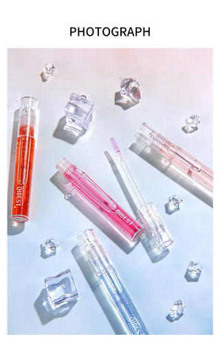 QIBEST Transparent Lip Gloss Plumping Lip Plumper Shimmer Glossy Moisturizing Lip Tint Nourise Mirror Lipgloss Base Natural ALODIA STORE
