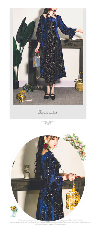 Dress Female Casual Long Sleeve Flroal Midi Dress ALODIA STORE