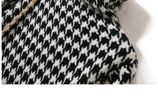 Bird lattice Turtleneck Basic Soft Sweater Dress Korean ALODIA STORE