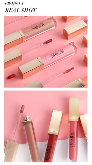 IMAGIC Lipgloss Matte 20 Colors Lip Gloss Velvety Lipstick Liquid Matte Waterproof Lip Tint Full &amp; rich Sexy Lip Makeup Cosmetic ALODIA STORE
