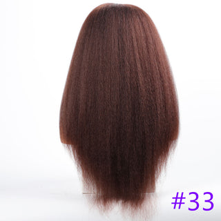 Long Kinky Straight Synthetic Wigs for Black Women Black Brown Blonde Ginger Red White Hair Afro Wigs Synthetic STW Hair Wigs ALODIA STORE