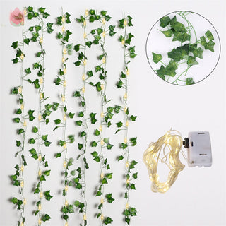 1Pc 230Cm Green Vine Silk Artificial Ivy Hanging Leaf Garland Plant Creeper Leaf Home Decor Wedding Bathroom Garden Decoration ALODIA STORE