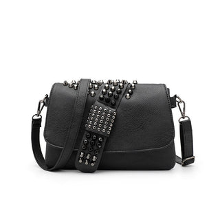 DAEYOTEN Skull Rivets Shoulder Bag Female Black ALODIA STORE