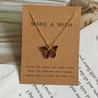 Fashion Women Necklace Korea Style New Butterfly Pendant Necklace Gift For Girl  Cute Lovely Neck Jewelry Wholesale Dropshipping ALODIA STORE