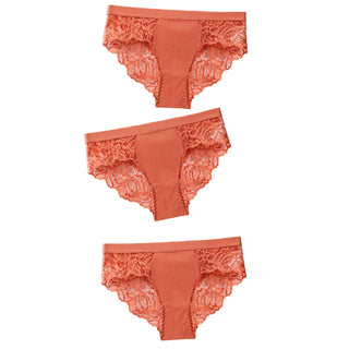 3 Pcs Cotton Panties Sexy Panty Briefs Lace Panties Women Underwear Lingerie Panties for Female Ladies Floral Pantys Underpants ALODIA STORE