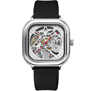 AILANG Men's Watch Top Brand Luxury Watch Men's Mechanical Silicone Strap Waterproof Watch Men's Hollow Reloj Hombre 2020 New ALODIA STORE