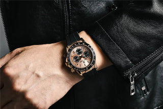 PAGANI DESIGN Top Brand New Men Quartz Wristwatch Luxury Sapphire Glass Sports Watch Rubber Strap Chronograph Watch Men Relogio ALODIA STORE