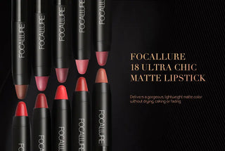 FOCALLURE 27 Colors Matte Lipstick High Gloss Crayons Long Lasting Waterproof Lip Makeup Cosmetics ALODIA STORE