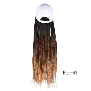 Box Braids Baseball Cap Wig 24inch Long Synthetic Braid Wigs Hat with Braiding Hair Extensions For Black Women Adjustable Size ALODIA STORE