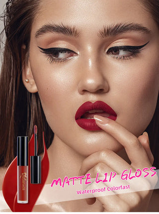 NICEFACE Lip Gloss Nude Matte Liquid Lipstick Lipgloss Waterproof Lip - Alodia Store