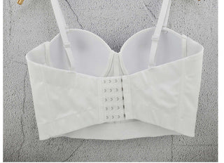 Ellolace 2020 Applique Floral Corselets Women's Bachelorette Bustier Bra Cropped Top Wedding Bralette Vest Sexy Corset Top ALODIA STORE
