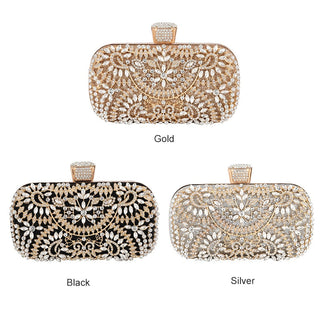 Diamond Evening Metal Clutch bag ALODIA STORE