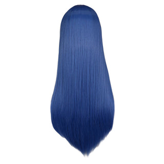 QQXCAIW Long Straight Cosplay Wig Black Purple Pink Blue Sliver Gray Blonde White Orange Brown Synthetic Hair Wigs ALODIA STORE