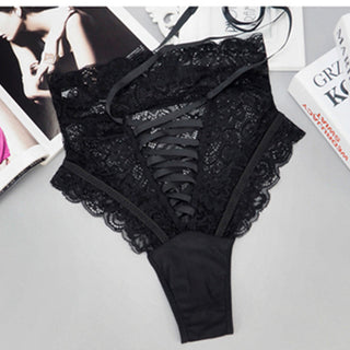 Women's High Panties Lace Knickers Hollow Out Lingerie Panties Briefs Big Size Underwear Women Sexy Panties And Thongs PW5139 ALODIA STORE