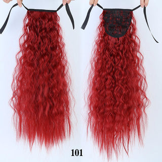 Allaosify Long Straight Clip In Hair Fake Hair Ponytail Hairpiece With Hairpins Synthetic Hair Pony Tail Brown Hair Extensions ALODIA STORE