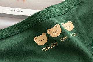 2021 Women Cotton Underwear Japanese Cute Briefs Mid Waist Seamless Underpants Cute Cartoon Panties Female Cotton Lingerie ALODIA STORE