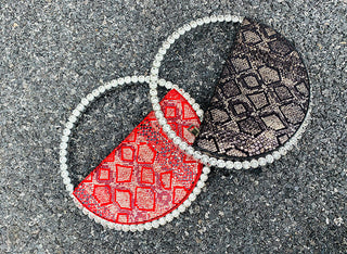 Luxury Colored Diamond Half Moon Women Purses and Handbags Evening Bag Serpentine Designer Party Clutch Bag Chic Wedding Bag ALODIA STORE