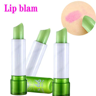1pcs  Aloe Vera Lipstick Color Changing Lip Balm Lasting Moisturizing Moisturizing Waterproof Temperature Change Lip Balm ALODIA STORE